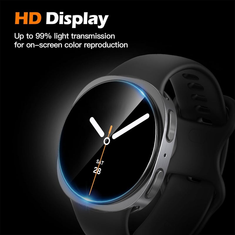 Misxi [3-Pack Tempered Glass Screen Protector with Auto Alignment Tool Kit, Compatible with Samsung Galaxy Watch 8 40mm, Lightweight Ultra-Thin Shockproof Protection for Galaxy Watch8, Clear - Image 5